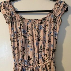 Floral Maxi Dress with Cuff Sleeve - Small